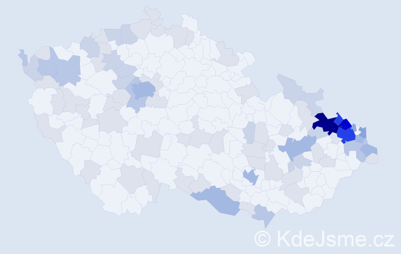 Jméno: 'Elfrída', počet výskytů 210 v celé ČR