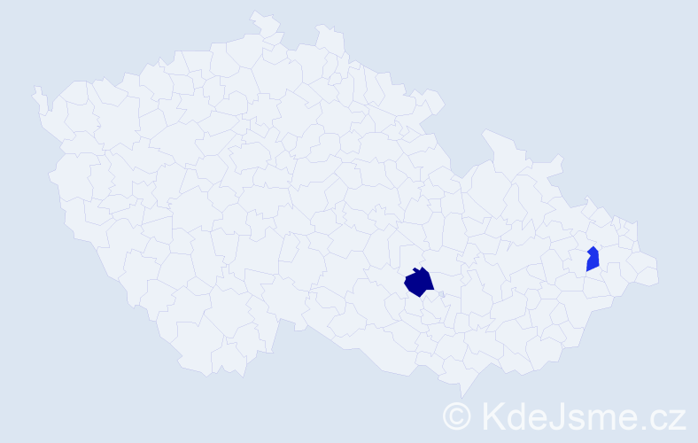 Jméno: 'Idael', počet výskytů 2 v celé ČR