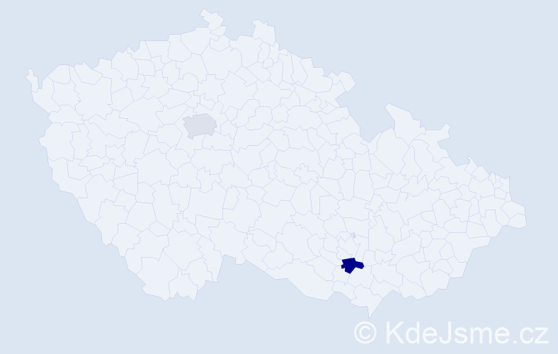 Jméno: 'Armenak', počet výskytů 2 v celé ČR