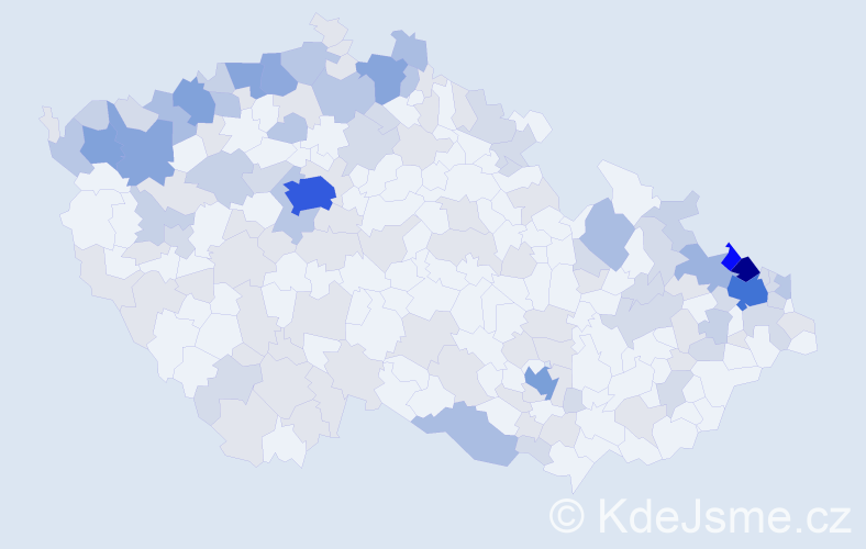 Jméno: 'Annemarie', počet výskytů 333 v celé ČR