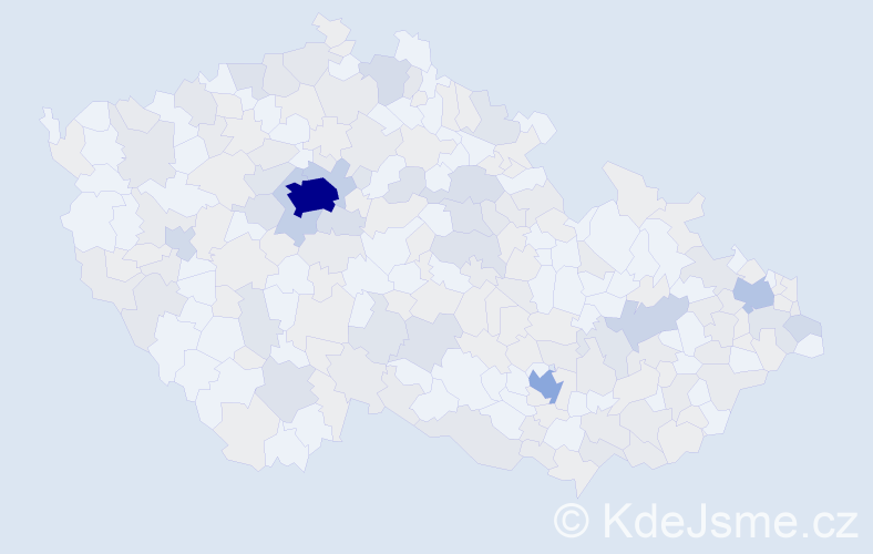 Jméno: 'Rebeka', počet výskytů 458 v celé ČR