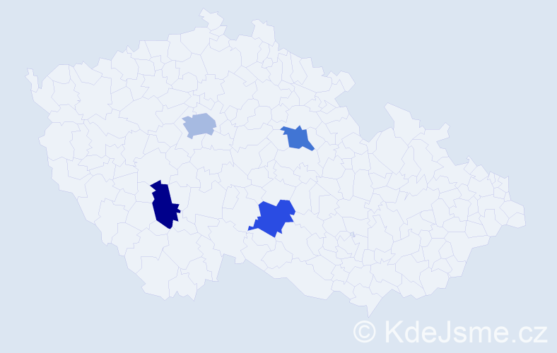 Jméno: 'Takuya', počet výskytů 5 v celé ČR