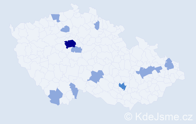 Jméno: 'Tania', počet výskytů 18 v celé ČR