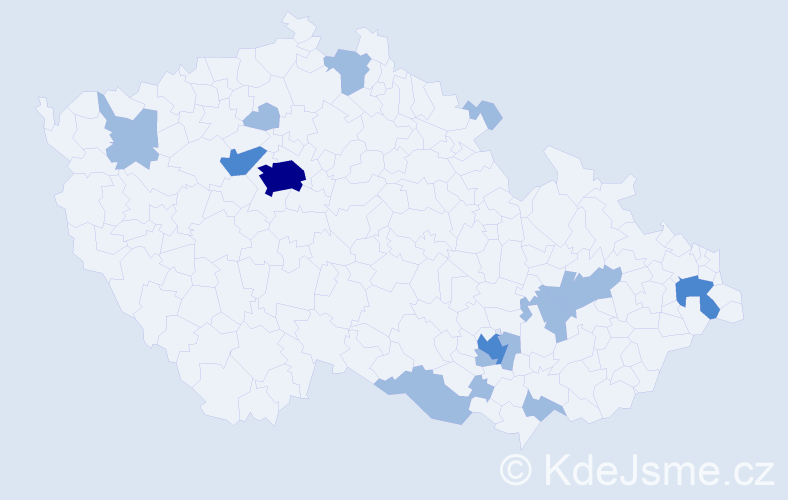 Jméno: 'Larissa', počet výskytů 20 v celé ČR
