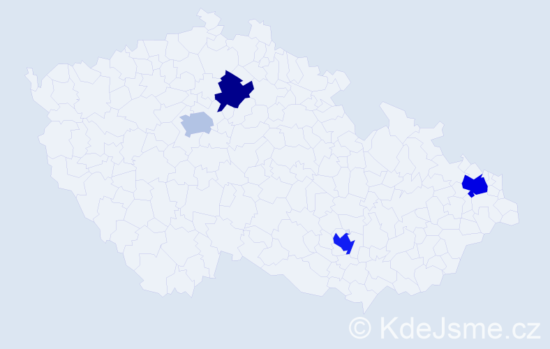 Jméno: 'Martyn', počet výskytů 6 v celé ČR