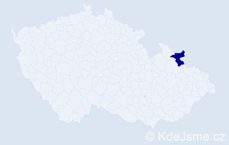 Jméno: 'Konstandia', počet výskytů 1 v celé ČR