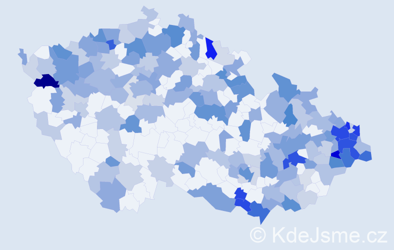 Jméno: 'Alojz', počet výskytů 404 v celé ČR