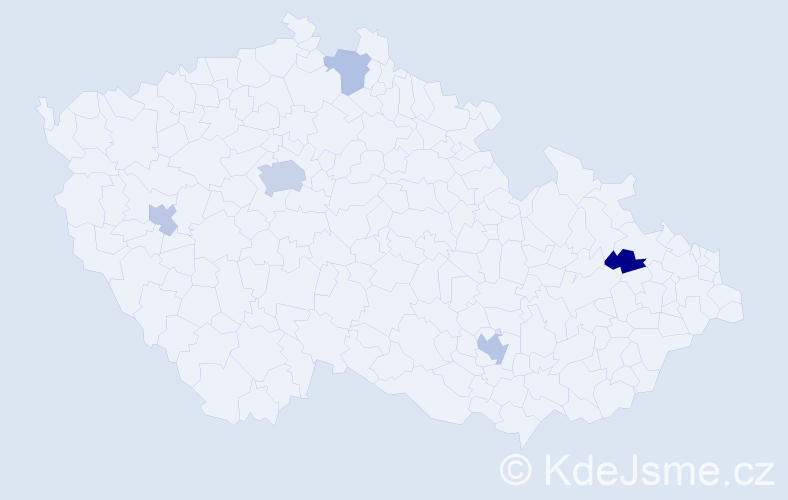 Jméno: 'Gergely', počet výskytů 9 v celé ČR