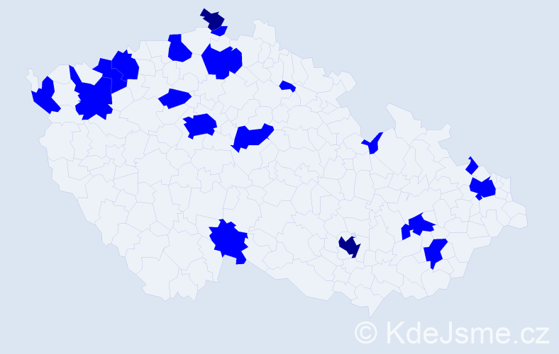 Jméno: 'Chuyen', počet výskytů 21 v celé ČR