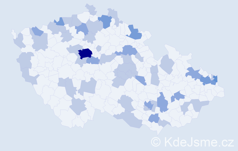 Jméno: 'Želmíra', počet výskytů 90 v celé ČR
