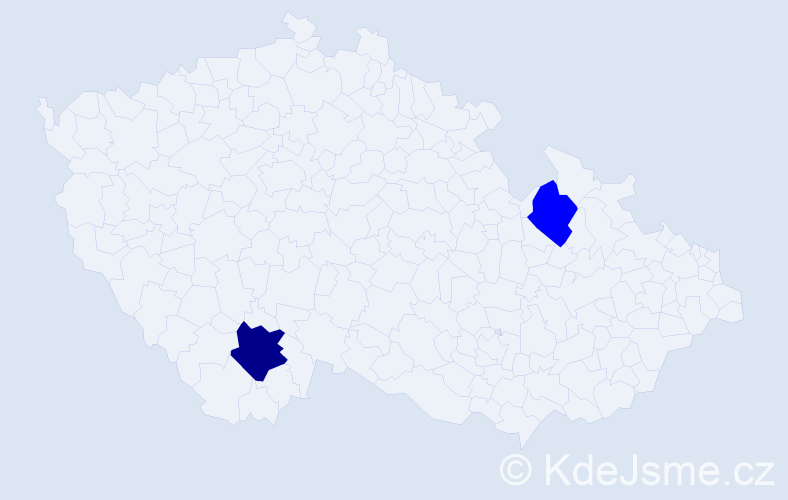 Jméno: 'Ikar', počet výskytů 3 v celé ČR