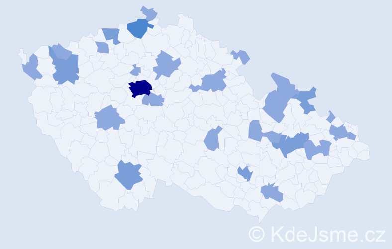 Jméno: 'Narcis', počet výskytů 44 v celé ČR