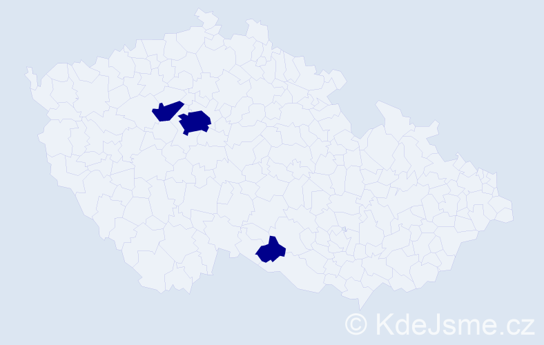 Jméno: 'Saška', počet výskytů 3 v celé ČR