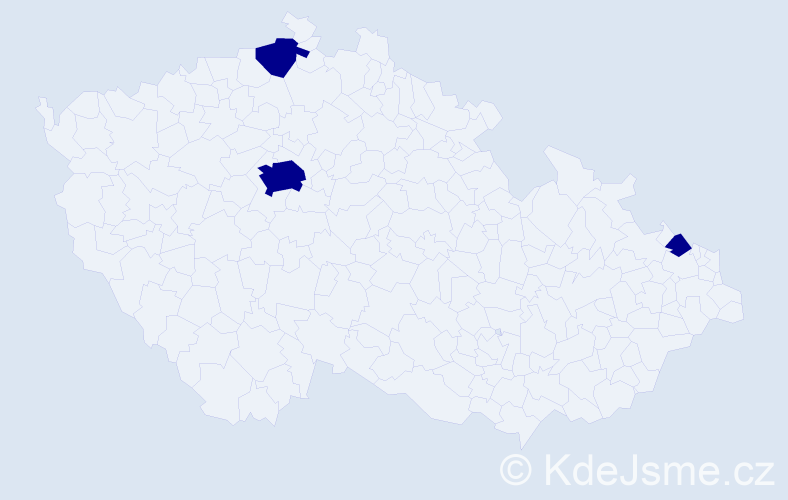 Jméno: 'Adelaide', počet výskytů 3 v celé ČR