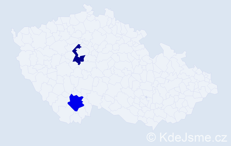 Jméno: 'Timotea', počet výskytů 2 v celé ČR