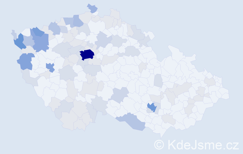 Jméno: 'Thu', počet výskytů 232 v celé ČR