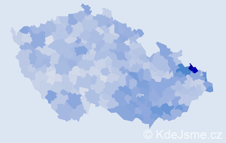Jméno: 'Hedvika', počet výskytů 6924 v celé ČR