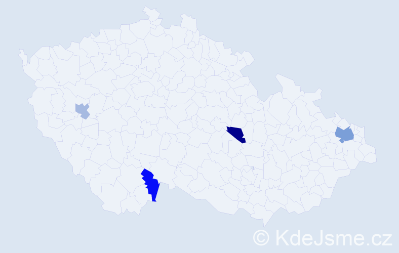 Jméno: 'Quoc Chinh', počet výskytů 6 v celé ČR