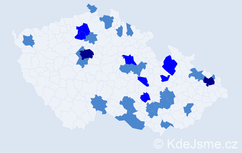 Jméno: 'Blahomír', počet výskytů 41 v celé ČR