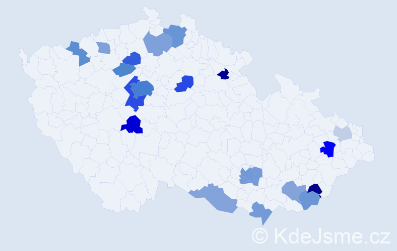 Jméno: 'Rami', počet výskytů 44 v celé ČR