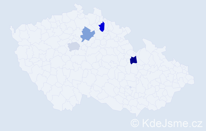 Jméno: 'Beata Ewa', počet výskytů 5 v celé ČR