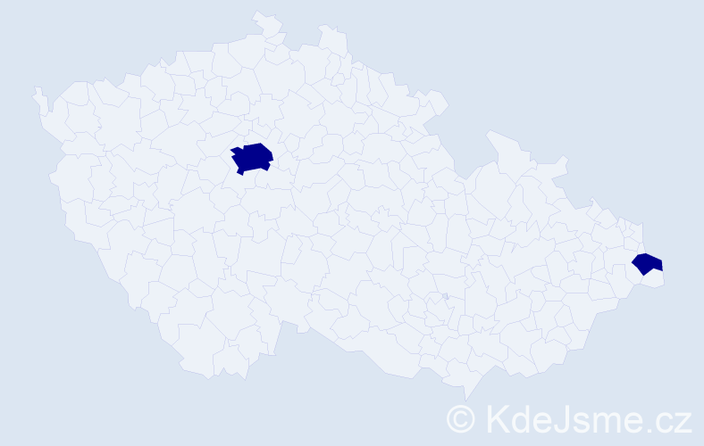 Jméno: 'Trajče', počet výskytů 2 v celé ČR