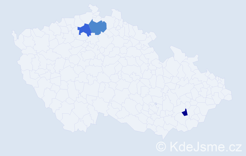 Jméno: 'Regzedmaa', počet výskytů 3 v celé ČR