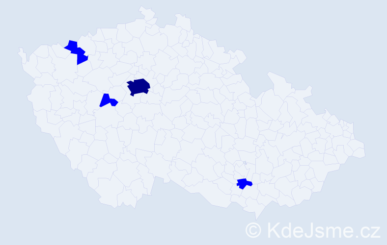 Jméno: 'Huu Khanh', počet výskytů 5 v celé ČR