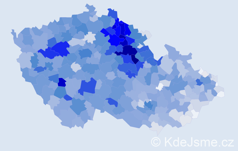 Jméno: 'Miluška', počet výskytů 3367 v celé ČR