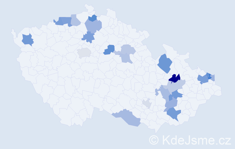 Jméno: 'Rosalinda', počet výskytů 36 v celé ČR