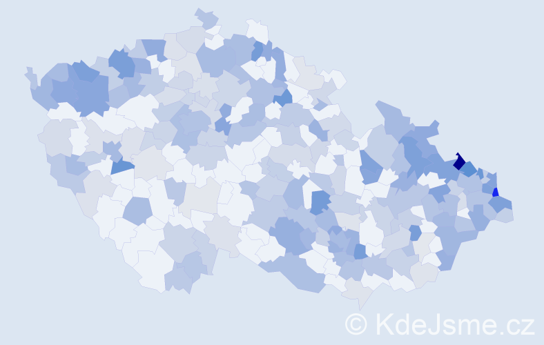 Jméno: 'Lýdie', počet výskytů 456 v celé ČR