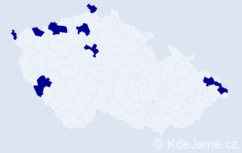 Jméno: 'Ignac', počet výskytů 12 v celé ČR