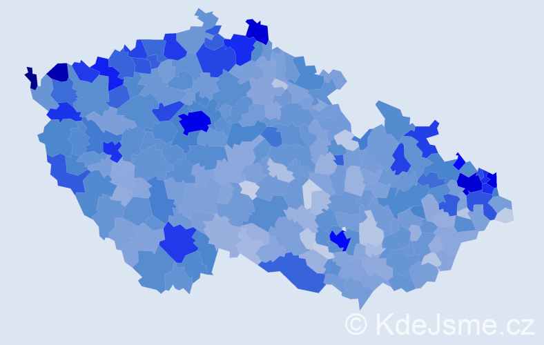 Jméno: 'Sandra', počet výskytů 5412 v celé ČR