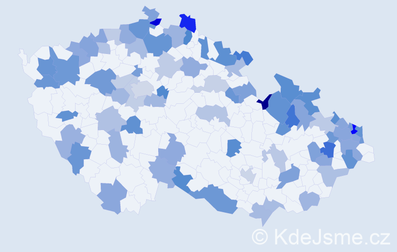 Jméno: 'Rozalia', počet výskytů 119 v celé ČR