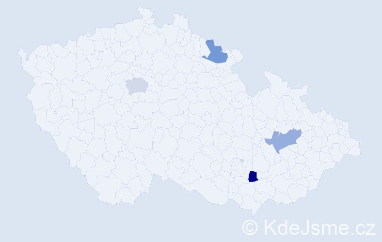 Jméno: 'Jihad', počet výskytů 5 v celé ČR