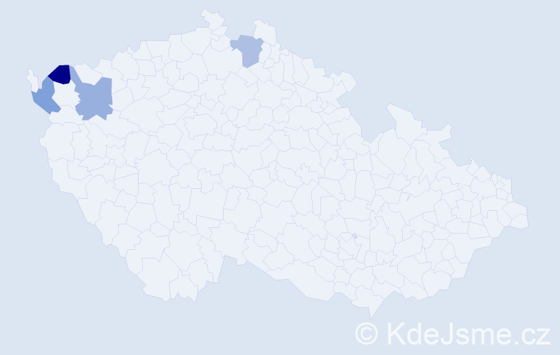 Jméno: 'Adelinda', počet výskytů 4 v celé ČR