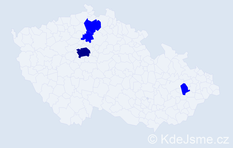 Jméno: 'Daliborka', počet výskytů 5 v celé ČR