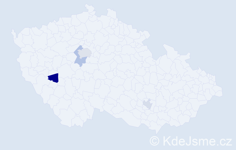 Jméno: 'Vitor', počet výskytů 5 v celé ČR