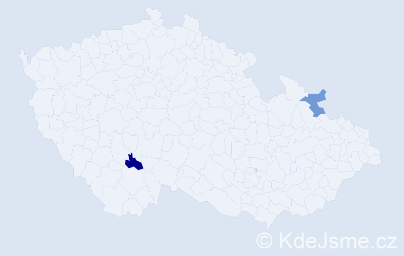 Jméno: 'Veronika Josefa', počet výskytů 2 v celé ČR