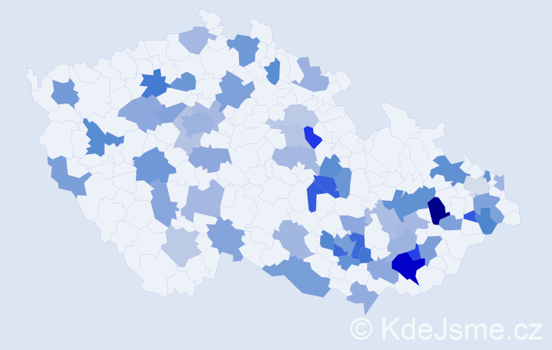 Jméno: 'Radmil', počet výskytů 95 v celé ČR