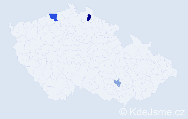 Jméno: 'My Anh', počet výskytů 3 v celé ČR