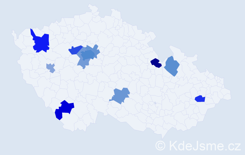 Jméno: 'Valerija', počet výskytů 23 v celé ČR