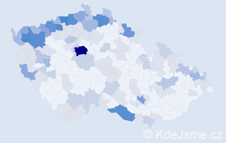 Jméno: 'Wolfgang', počet výskytů 307 v celé ČR