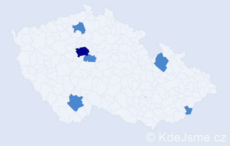 Jméno: 'Daniel Petr', počet výskytů 8 v celé ČR