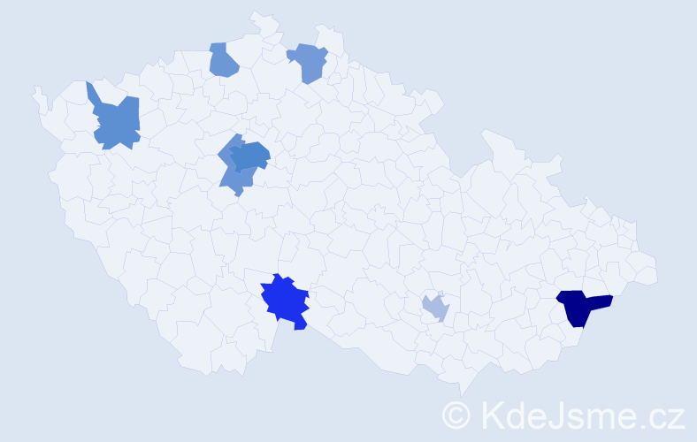 Jméno: 'Taisia', počet výskytů 18 v celé ČR
