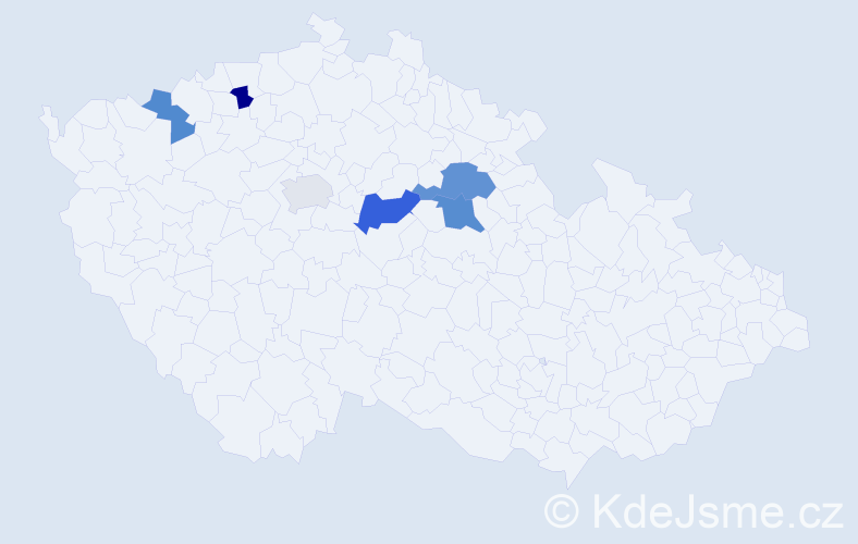 Jméno: 'Venceslava', počet výskytů 9 v celé ČR