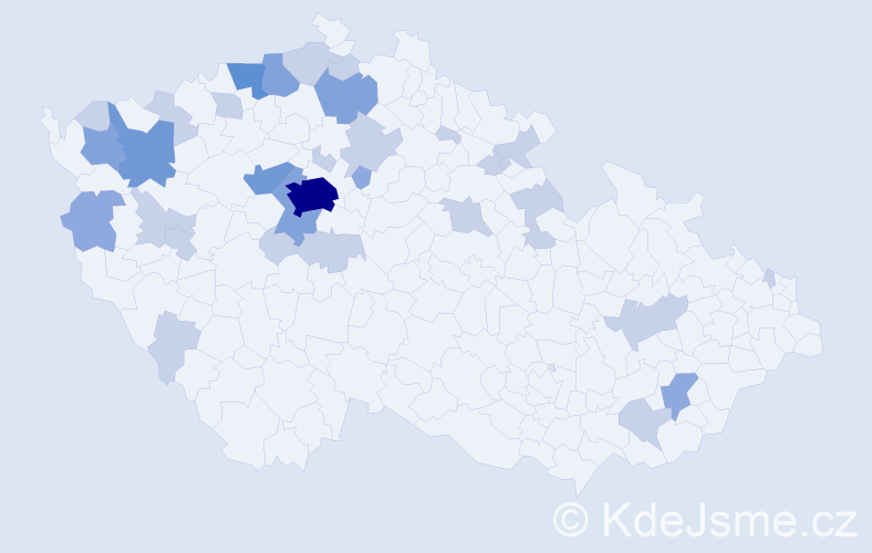 Jméno: 'Vjačeslav', počet výskytů 64 v celé ČR