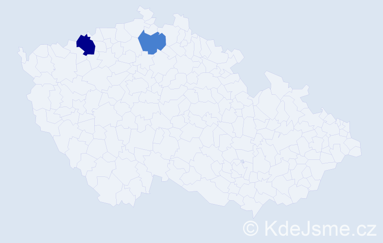 Jméno: 'Ngat', počet výskytů 3 v celé ČR