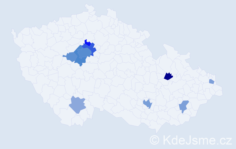 Jméno: 'Nebojša', počet výskytů 26 v celé ČR