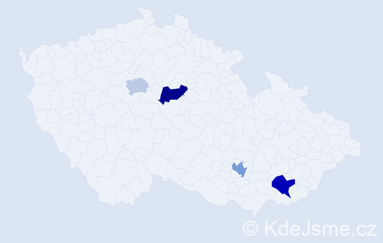 Jméno: 'Andrew James', počet výskytů 4 v celé ČR